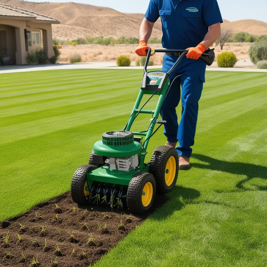 Aeration & Overseeding services by Star Lawn Care in Bakersfield, CA